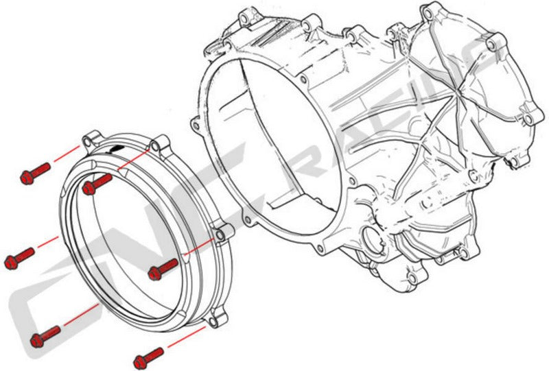 CNC Racing Clutch cover Ducati SBK Panigale series screw kit - Titanium, Titanium | KV430X