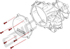 CNC Racing Clutch cover Ducati SBK Panigale series screw kit - Titanium, Titanium | KV430X