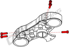CNC Racing TOP TRIPLE CLAMP SCREW KIT - TITANIUM, Titanium | KV431X