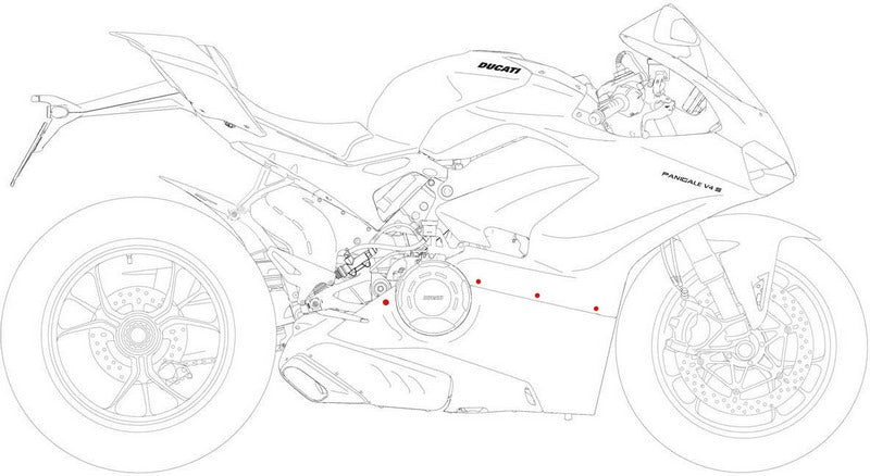 CNC Racing Fairing screw kit Ducati Panigale V4 | KV441