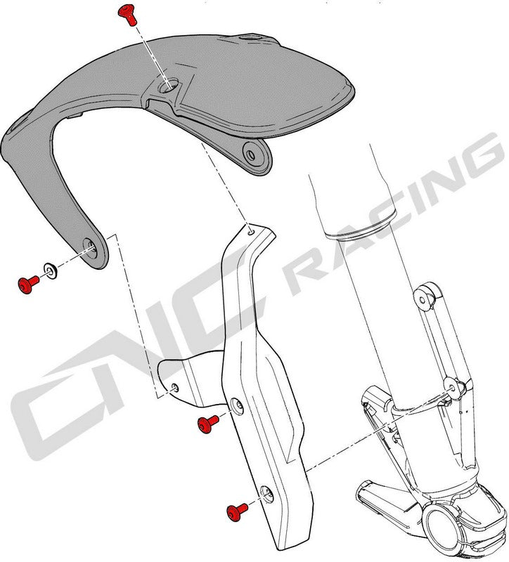CNC Racing Front mudguard Ducati Scrambler 1100 screw set | KV442