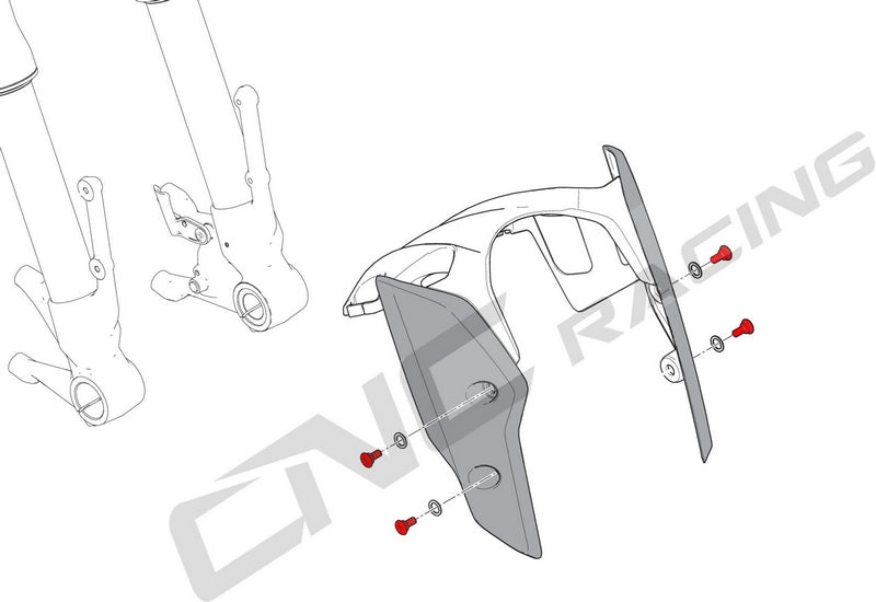 CNC Racing Front mudguard screw kit Ducati Hypermotard 950 | KV446