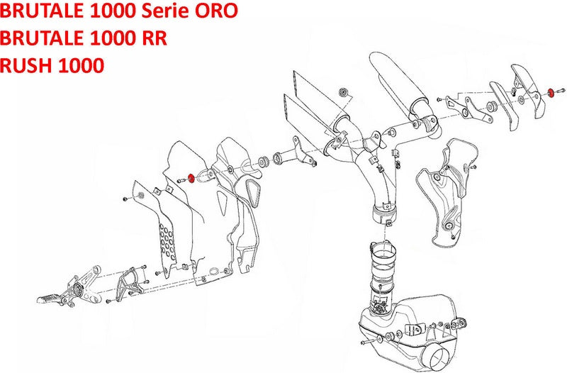 CNC Racing Silencer bracket screw collar Ducati | KV452