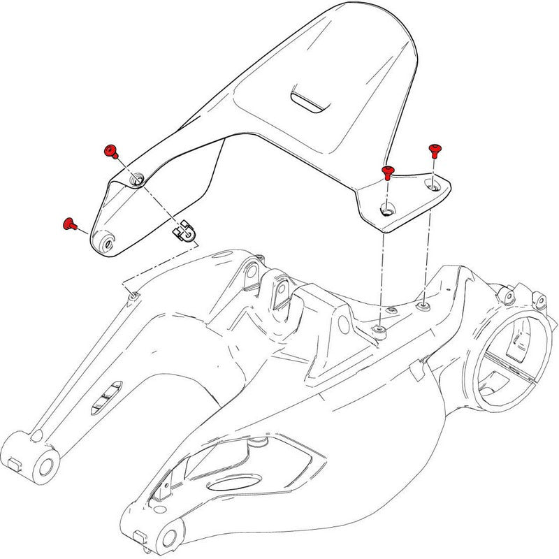 CNC Racing Screw kit rear mudguard Ducati | KV455
