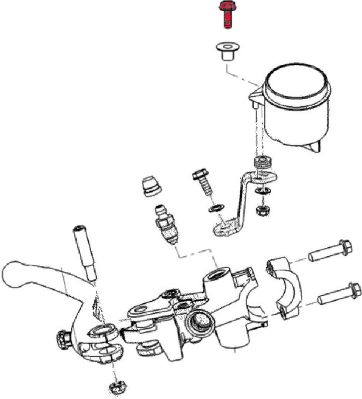 CNC Racing Screw kit - Front brake fluid tank Aprilia RS660 | KV458