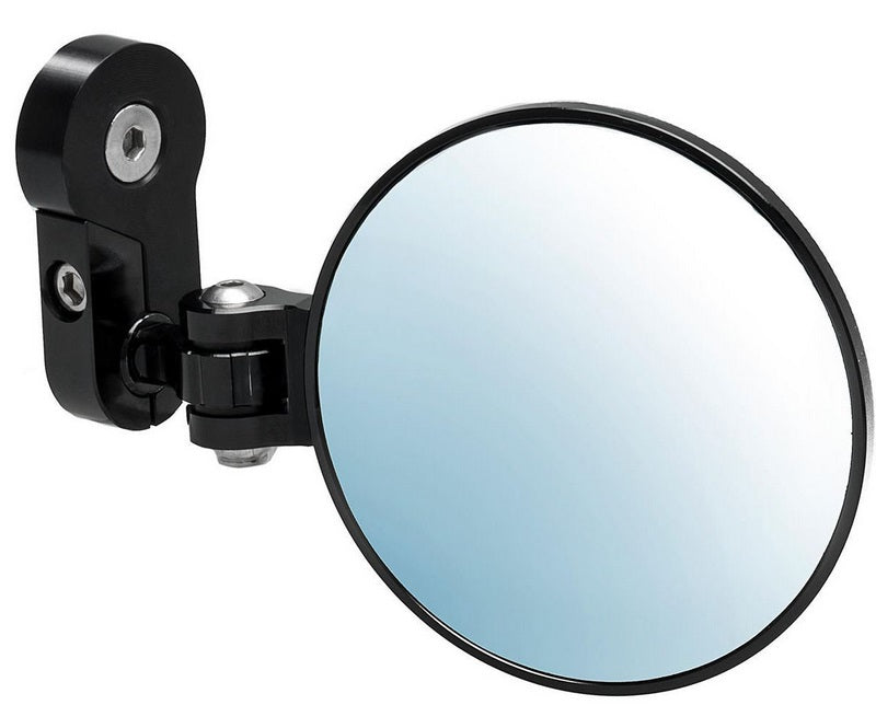 CNC Racing Bar end mirror Rocket right BICOLOR, Black/Silver | MR701BS
