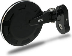 CNC Racing Bar end mirror Rocket right BICOLOR, Black/Silver | MR701BS