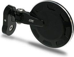 CNC Racing Bar end mirror Rocket left BICOLOR, Black/Silver | MR702BS