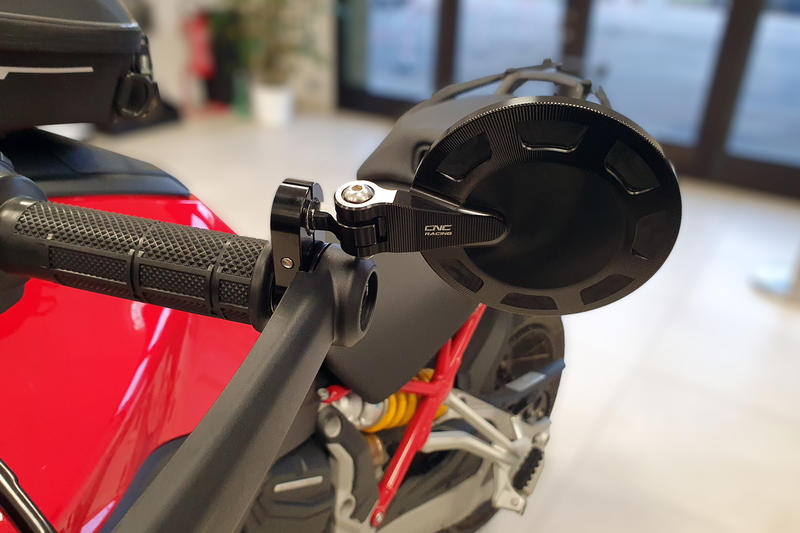 Adapter for bar-end mirrors on, Black