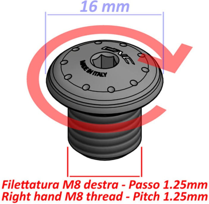 CNC Racing Mirror Blanking Plug M8 RH | MRA13