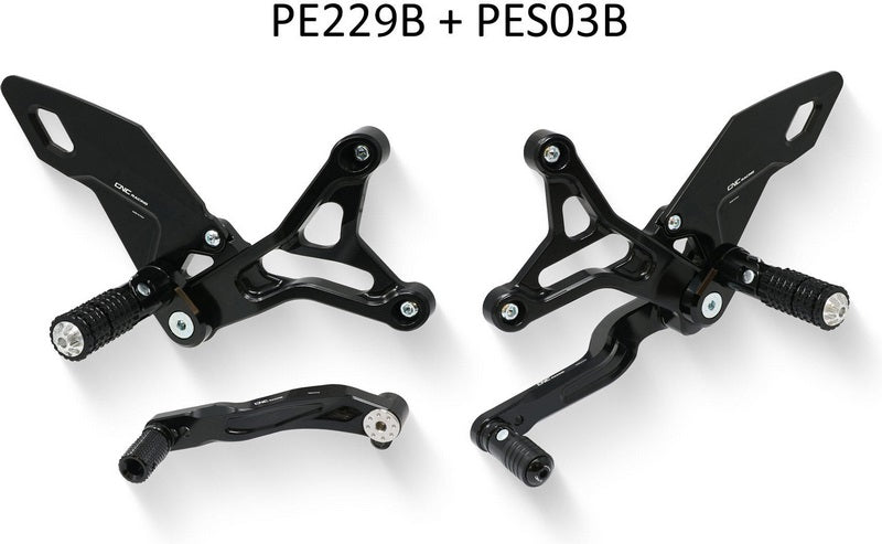 CNC Racing Adjustable rider rearsets MV Agusta Brutale | PE229