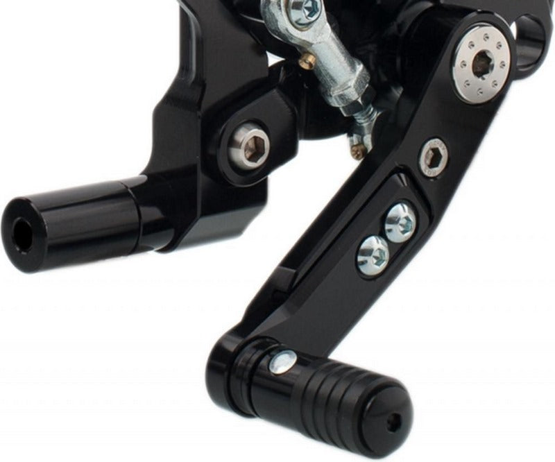 CNC Racing Adjustable rear sets RPS Ducati SBK Panigale series, Black | PE400B