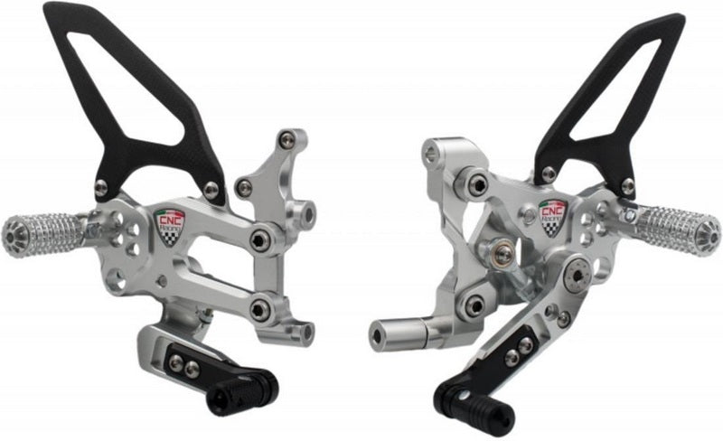 CNC Racing Adjustable rear sets RPS Ducati SBK Panigale series, Silver | PE400BS