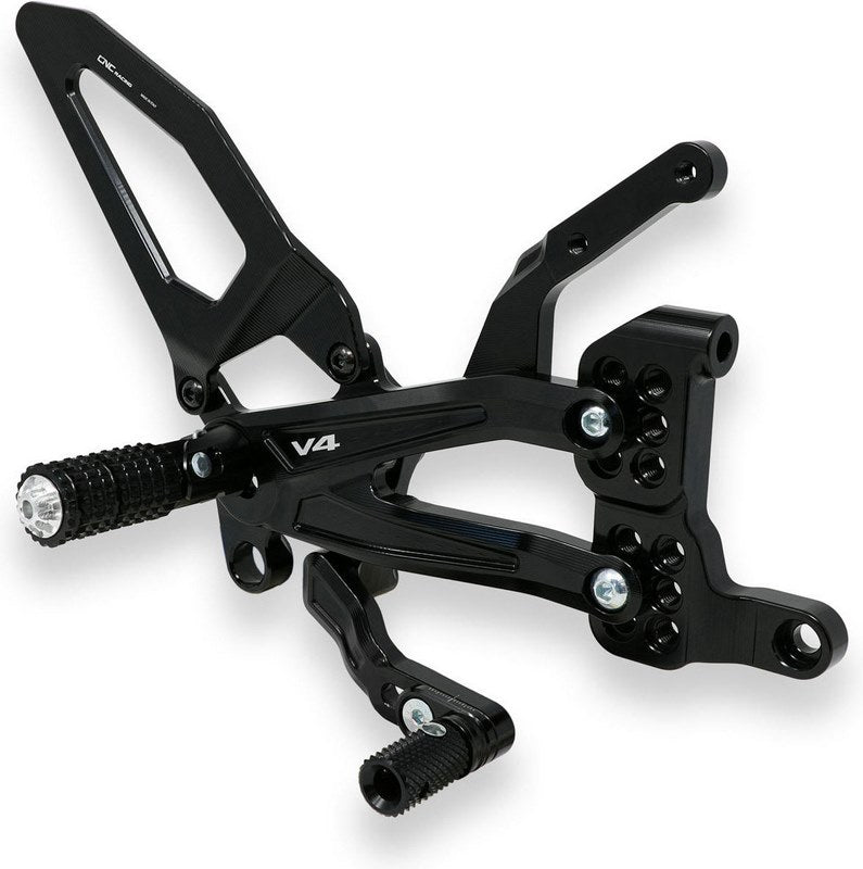 CNC Racing Adjustable rear sets RPS Ducati Panigale V4 series for V4, V4 S and V4 Speciale | PE406