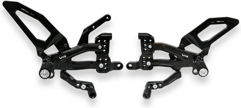 CNC Racing Adjustable rear sets RPS Ducati Panigale V4 series for V4, V4 S and V4 Speciale | PE406