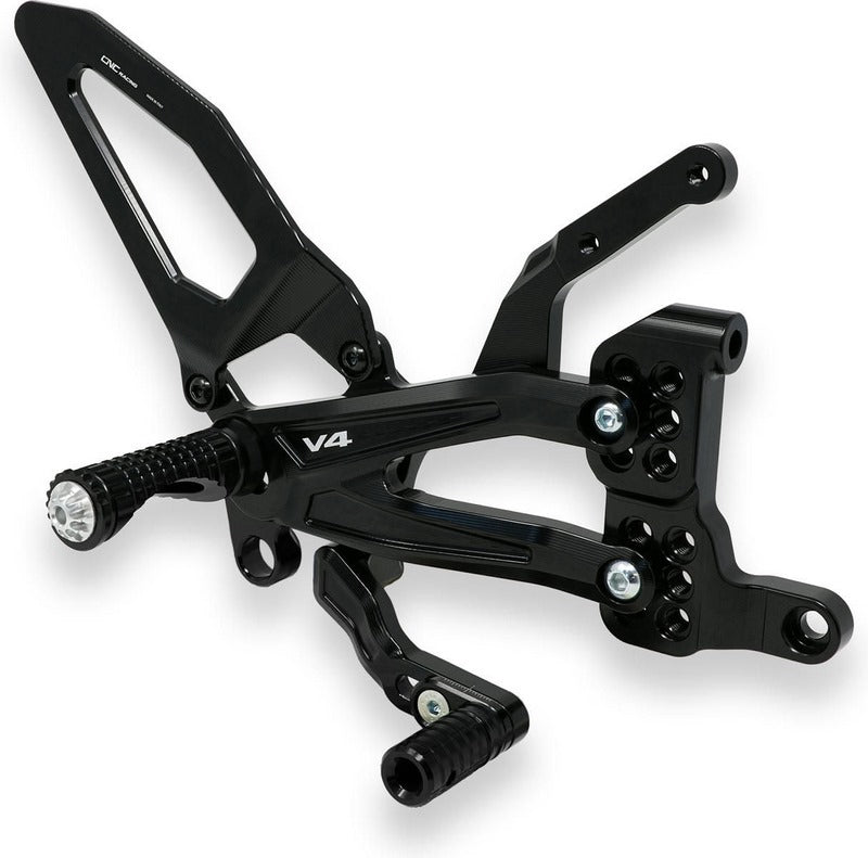 CNC Racing Adjustable rear sets RPS Ducati Panigale V4 series for V4, V4 S and V4 Speciale - EASY | PE407