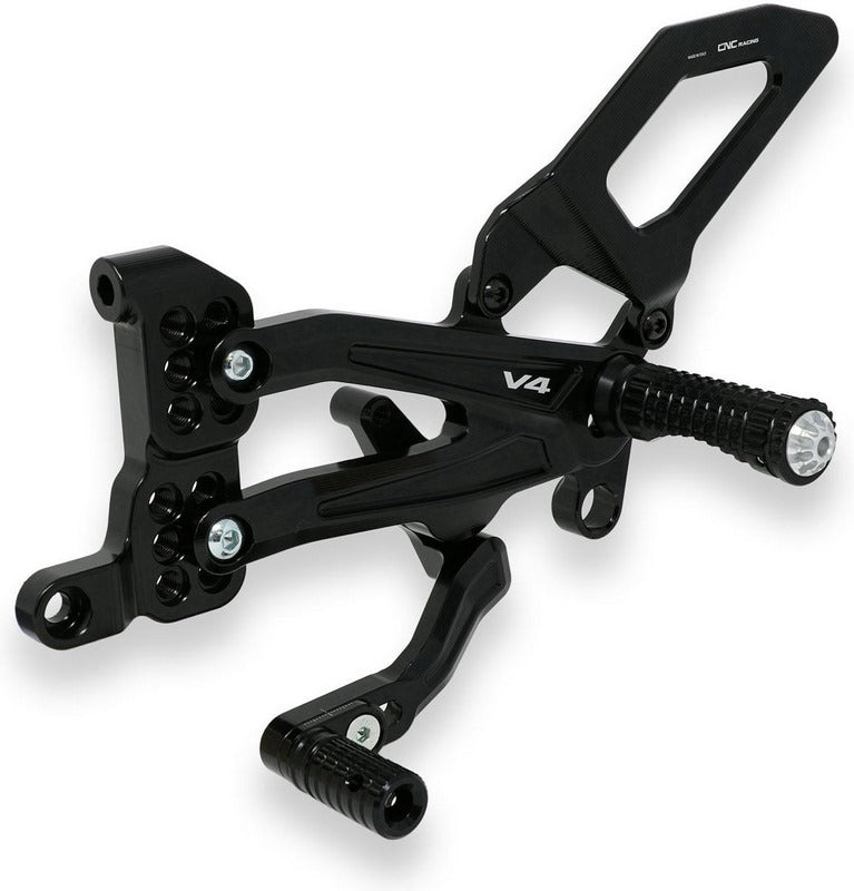 CNC Racing Adjustable rear sets RPS Ducati Panigale V4 series for V4, V4 S and V4 Speciale - EASY | PE407