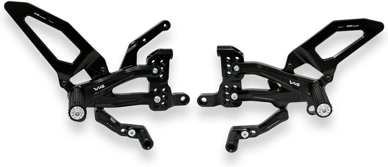 CNC Racing Adjustable rear sets RPS Ducati Panigale V4 series for V4, V4 S and V4 Speciale - EASY | PE407