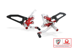 Adjustable rearsets, Black