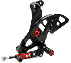 CNC Racing ADJUSTABLE REAR SETS DUCATI, Black | PE444B