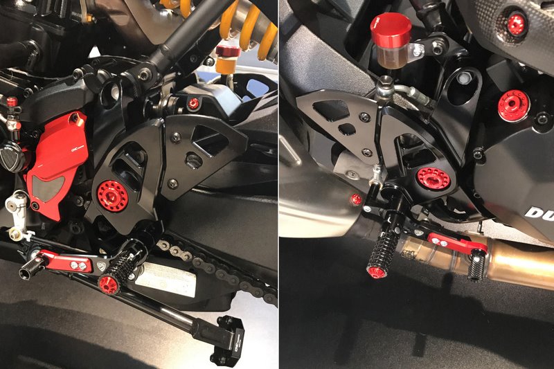 CNC Racing ADJUSTABLE REAR SETS DUCATI, Black | PE444B