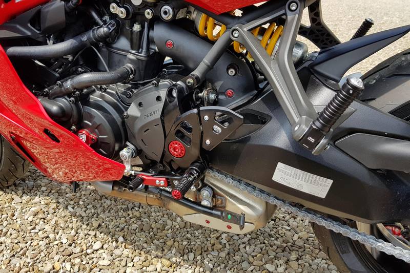 CNC Racing ADJUSTABLE REAR SETS DUCATI, Black | PE444B