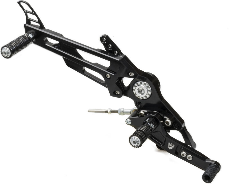 CNC Racing Adjustable rear sets Ducati, Black | PE445B