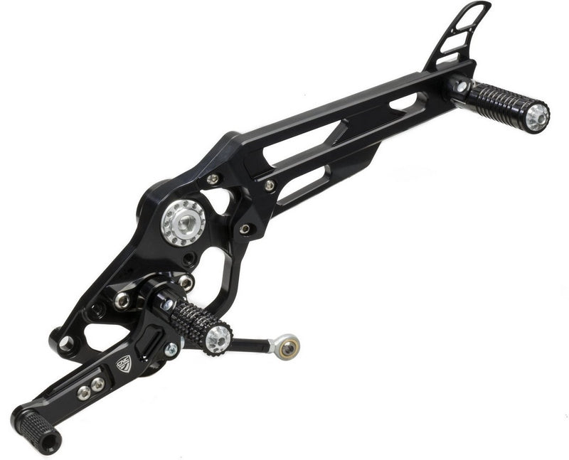 CNC Racing Adjustable rear sets Ducati, Black | PE445B