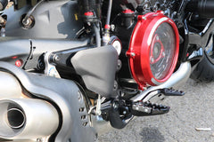 Footpegs kit TOURING driver - adapters, Black