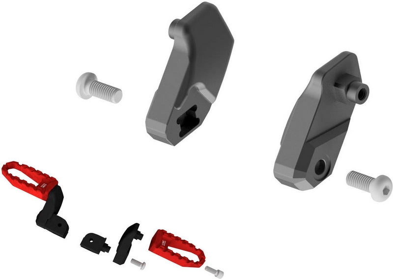 CNC Racing Riser 20 mm kit for footpegs EASY and TOURING driver, Black | PEA50B