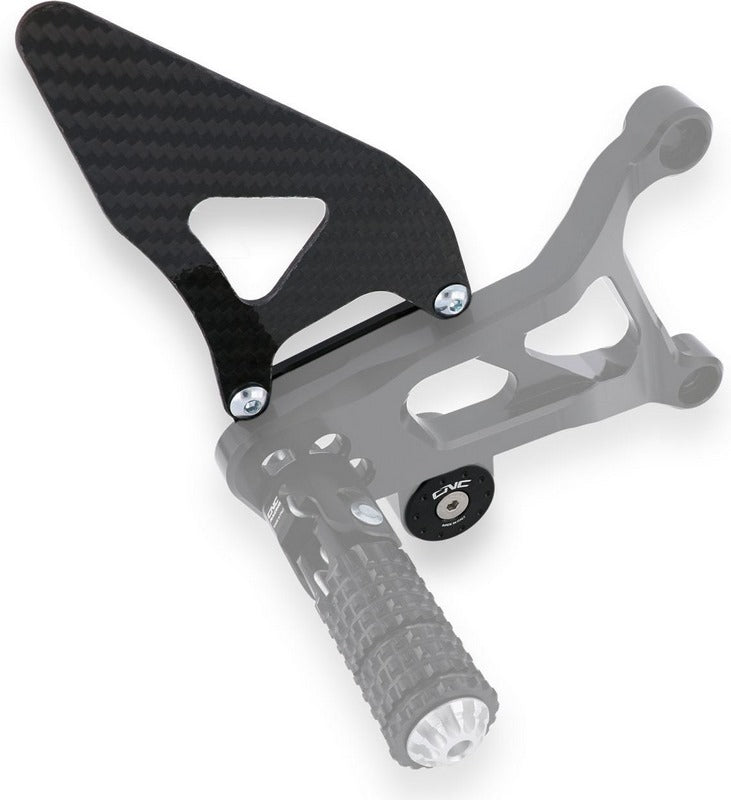 CNC Racing RH heel guard kit for rearsets PE226, Black | PES01B