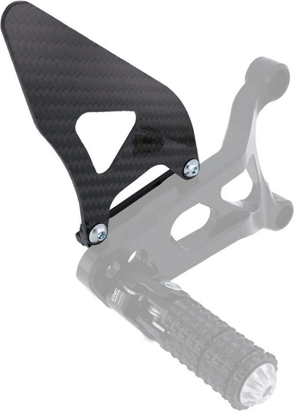 CNC Racing RH heel guard kit for rearsets PE227, Black | PES02B