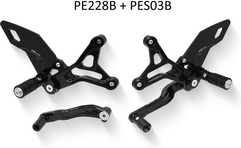 CNC Racing RH heel guard kit for rearsets PE228/PE229 | PES03