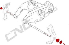 CNC Racing CENTRAL BOLT KIT FOR OEM REARSETS DUCATI XDIAVEL BICOLOR, Black/Silver | PEV04BS