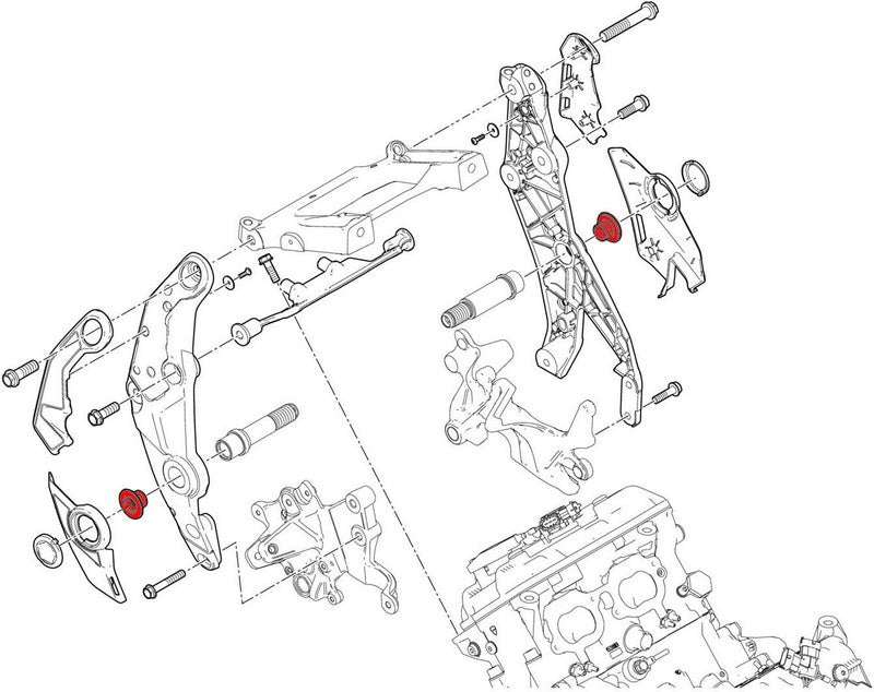 CNC Racing Central bolt kit for OEM rearsets Ducati Multistrada V4 | PEV05