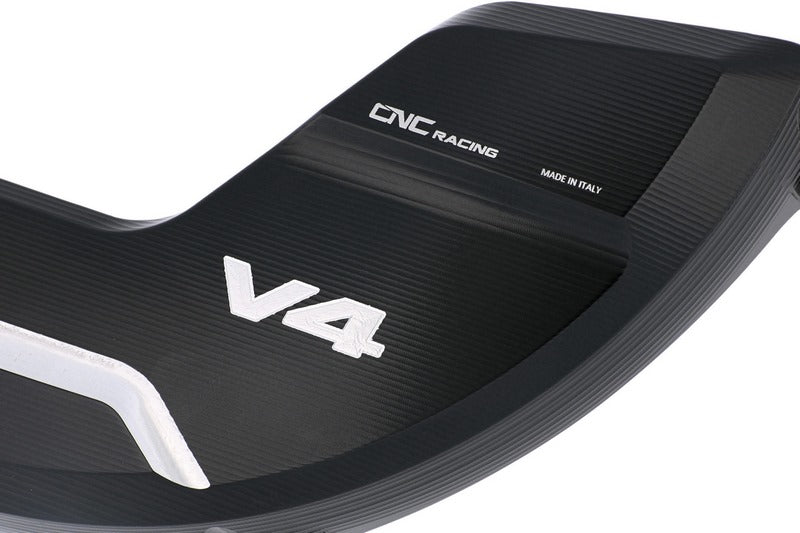 CNC Racing CLUTCH COVER PROTECTOR DUCATI PANIGALE V4 - PRAMAC RACING LIMITED EDITION, Black/Silver | PR310BPR