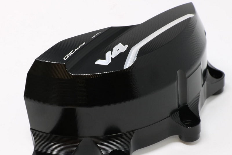 CNC Racing Generator cover protector Ducati Panigale and Streetfighter V4, Black/Silver | PR311BS