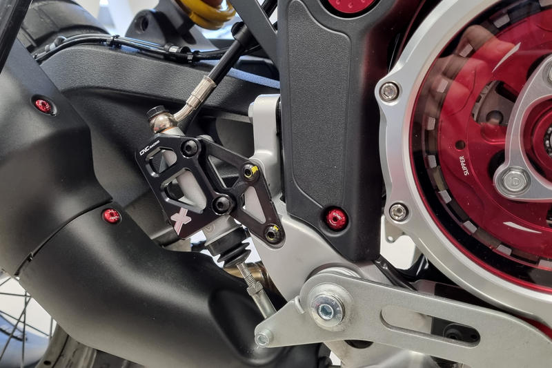 Rear brake master cylinder protector