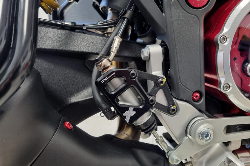 Rear brake master cylinder protector