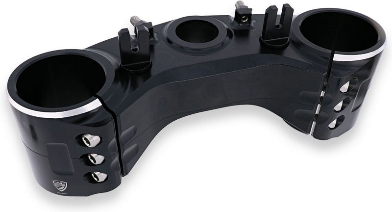 CNC Racing Triple clamps Ducati XDiavel - Bottom Yoke, Black/Silver | PSB09BS