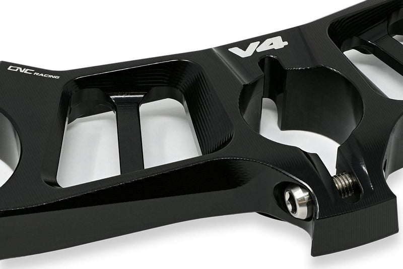 CNC Racing Triple clamps Ducati Panigale V4 - Top yoke, Black | PST15B