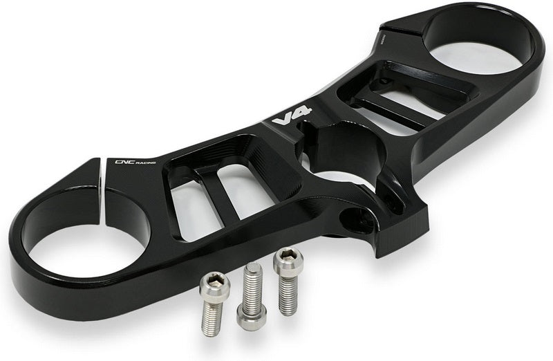 CNC Racing Triple clamps Ducati Panigale V4 - Top yoke, Black | PST15B