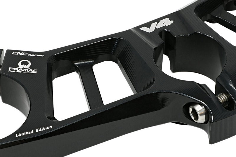 CNC Racing Triple clamps Ducati Panigale V4 - Top Yoke Pramac Racing Lim. Ed., Black | PST15BPR