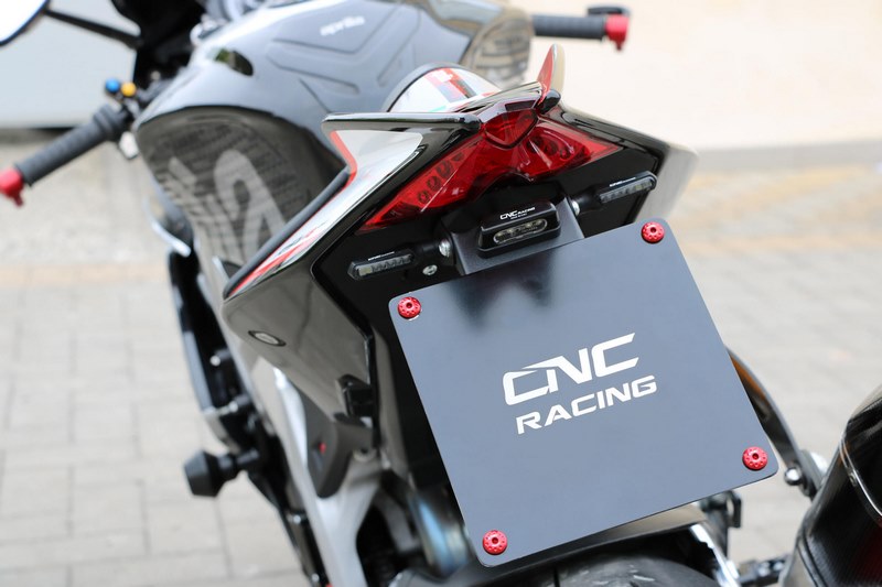 CNC Racing Adjustable license plate Aprilia, Black | PT103B