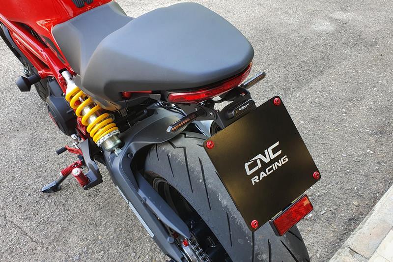 CNC Racing Adjustable license plate Ducati Monster / Supersport, Black | PT152B