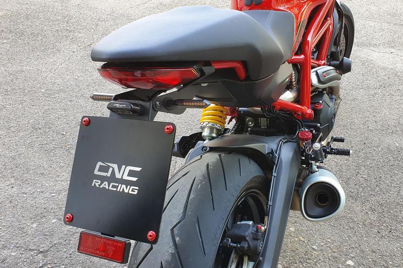 CNC Racing Adjustable license plate Ducati Monster / Supersport, Black | PT152B