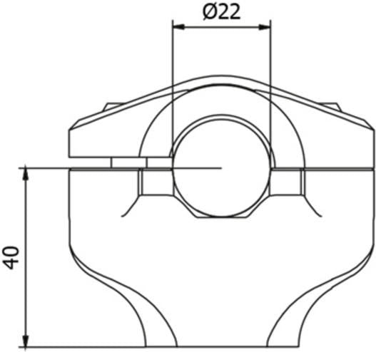 CNC Racing Riser complete for handlebar Ø 22mm H 40mm Ducati | RM240