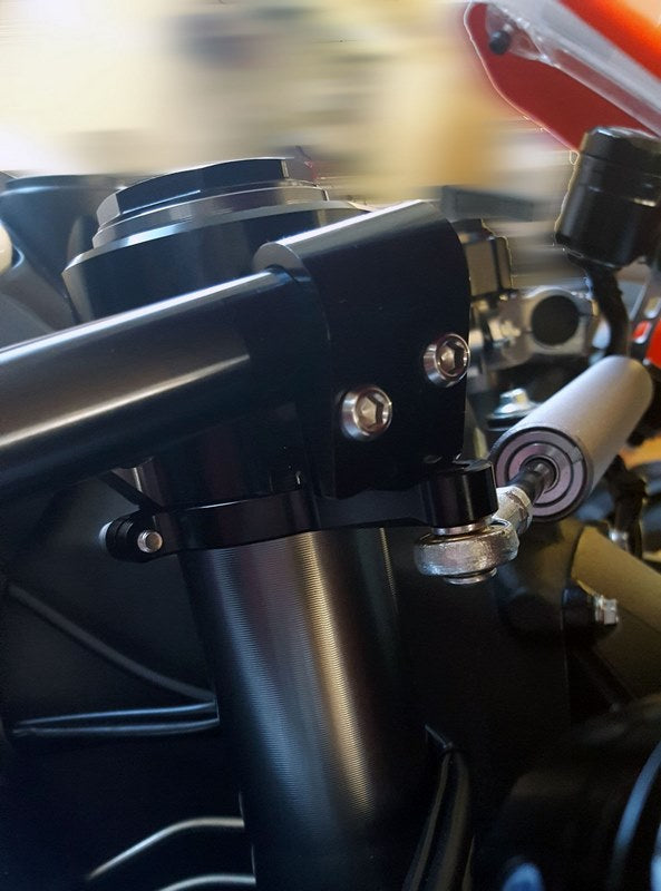 CNC Racing Steering damper bracket Ducati Panigale Ø 53mm, Black | SD102B