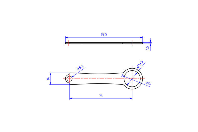 Fluid tank mounting bracket, Natural