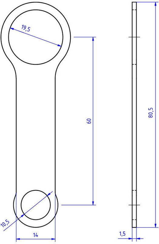 CNC Racing Fluid tank mounting bracket, Natural | SEA10N